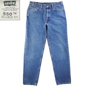 Levi's 550 Vintage Jeans Relaxed Fit 90s 100% Cotton Men's "38x34" Actual 36x33